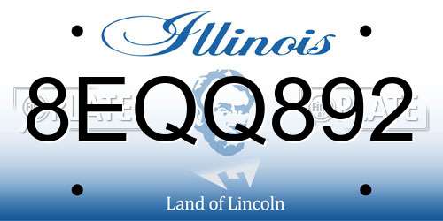 8EQQ892 Illinois License Plate