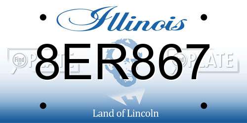 8ER867 Illinois License Plate