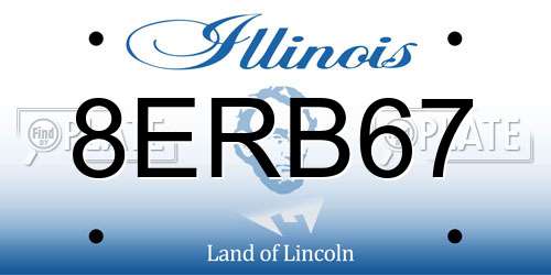 8ERB67 Illinois License Plate