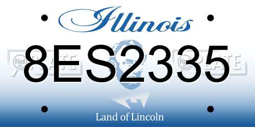 8ES2335 Illinois License Plate