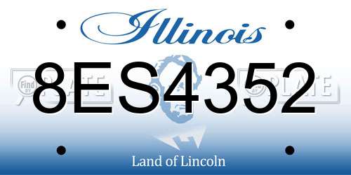 8ES4352 Illinois License Plate