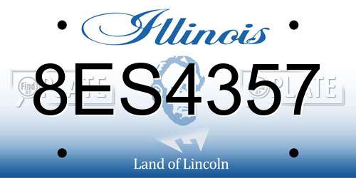 8ES4357 Illinois License Plate