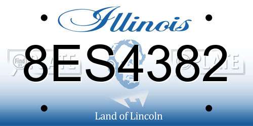 8ES4382 Illinois License Plate