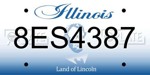 8ES4387 Illinois License Plate