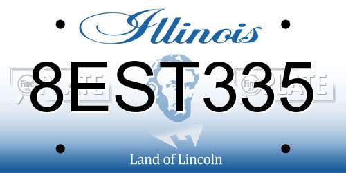 8EST335 Illinois License Plate