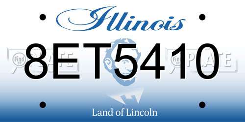 8ET5410 Illinois License Plate