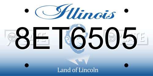 8ET6505 Illinois License Plate
