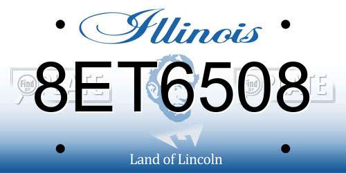 8ET6508 Illinois License Plate