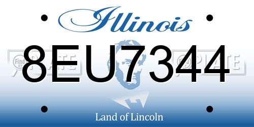 8EU7344 Illinois License Plate