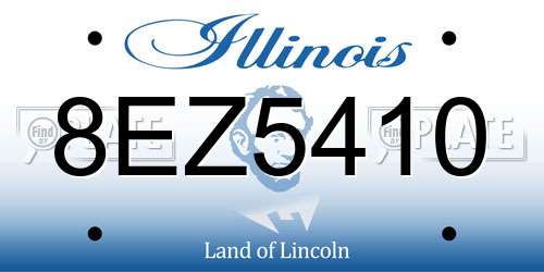 8EZ5410 Illinois License Plate