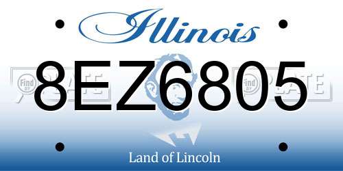 8EZ6805 Illinois License Plate