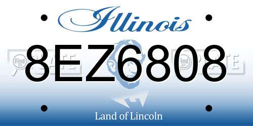 8EZ6808 Illinois License Plate