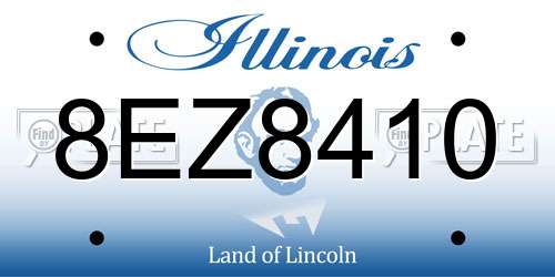 8EZ8410 Illinois License Plate