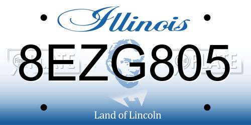 8EZG805 Illinois License Plate