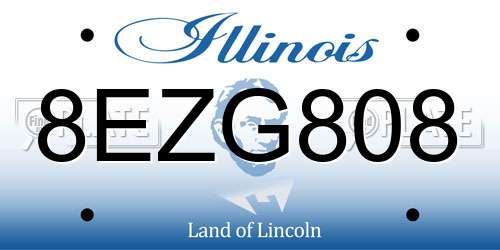 8EZG808 Illinois License Plate