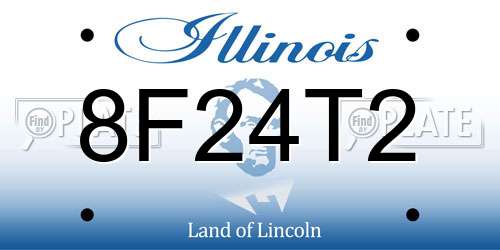 8F24T2 Illinois License Plate