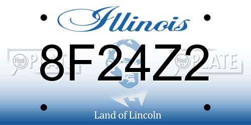 8F24Z2 Illinois License Plate