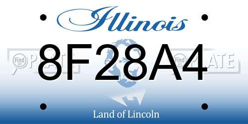 8F28A4 Illinois License Plate