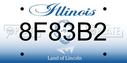 8F83B2 Illinois License Plate