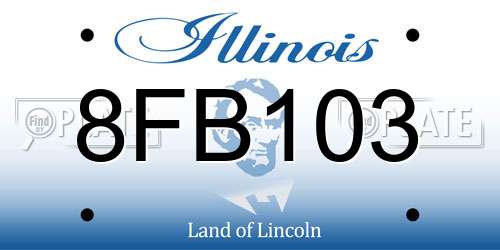 8FB103 Illinois License Plate