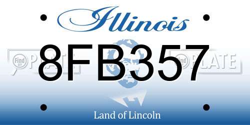 8FB357 Illinois License Plate