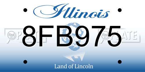 8FB975 Illinois License Plate