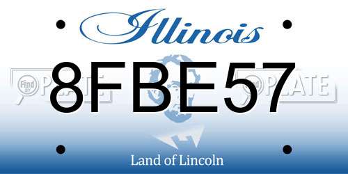 8FBE57 Illinois License Plate