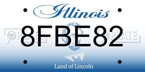 8FBE82 Illinois License Plate