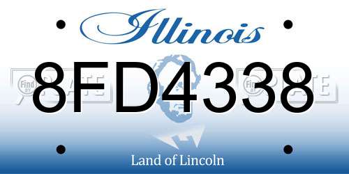 8FD4338 Illinois License Plate