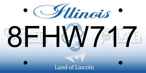 8FHW717 Illinois License Plate