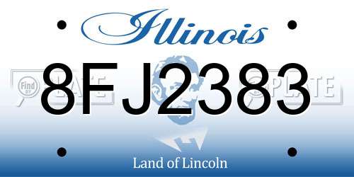 8FJ2383 Illinois License Plate