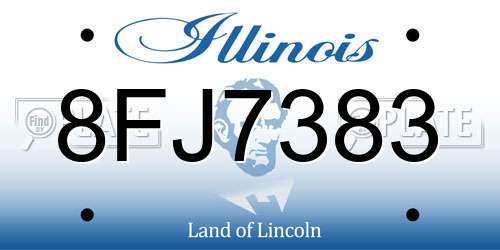 8FJ7383 Illinois License Plate