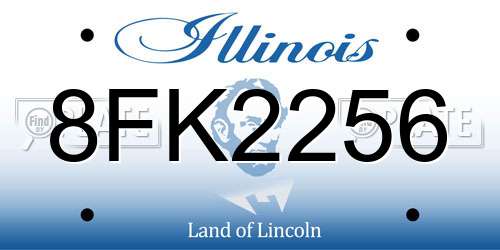 8FK2256 Illinois License Plate