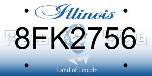 8FK2756 Illinois License Plate