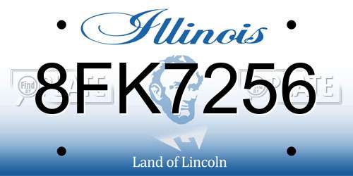 8FK7256 Illinois License Plate