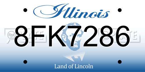 8FK7286 Illinois License Plate