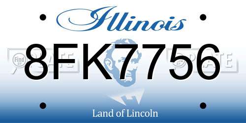 8FK7756 Illinois License Plate