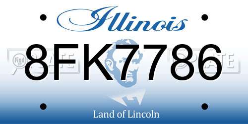8FK7786 Illinois License Plate