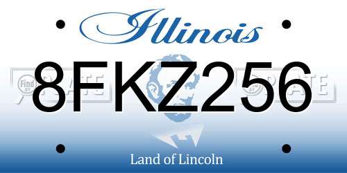 8FKZ256 Illinois License Plate