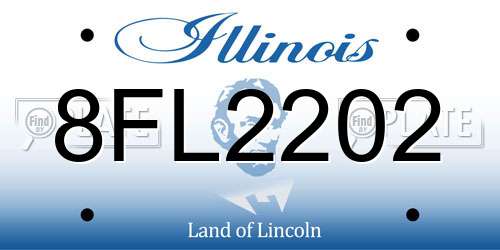 8FL2202 Illinois License Plate