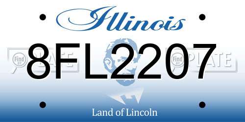 8FL2207 Illinois License Plate