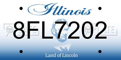 8FL7202 Illinois License Plate