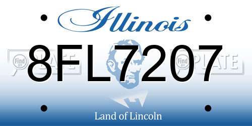 8FL7207 Illinois License Plate