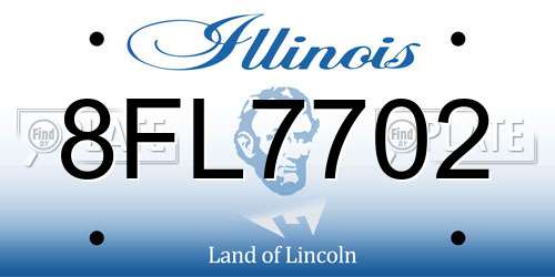 8FL7702 Illinois License Plate