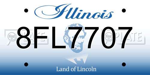 8FL7707 Illinois License Plate