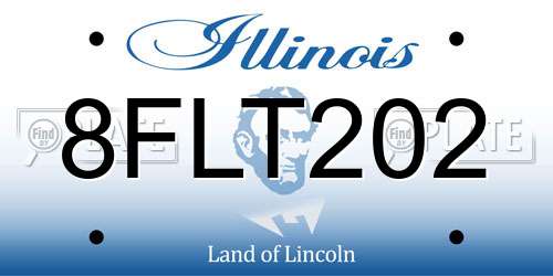 8FLT202 Illinois License Plate