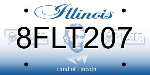 8FLT207 Illinois License Plate
