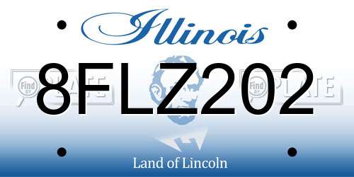 8FLZ202 Illinois License Plate