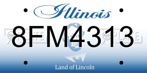 8FM4313 Illinois License Plate
