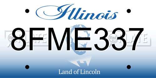 8FME337 Illinois License Plate